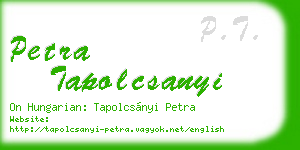 petra tapolcsanyi business card